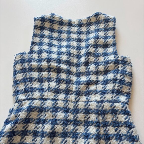 Ann Taylor Tweed Square Neck Shift Mini Dress Vintage Houndstooth Dorthy Party - Picture 11 of 14